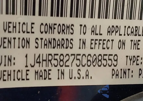 2005 Jeep Grand Cherokee Limited из США, поврежденный, VIN 1J4HR58275C608559